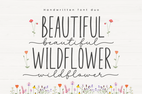 Beautiful Wildflower Duo: Typography for Cheerful Design