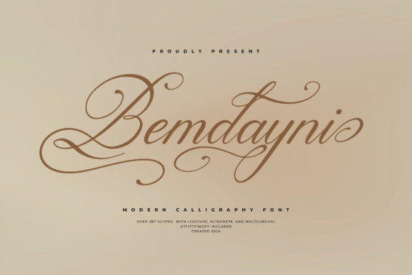 Bemdayni: Elevating Modern Typography with Fluid Elegance