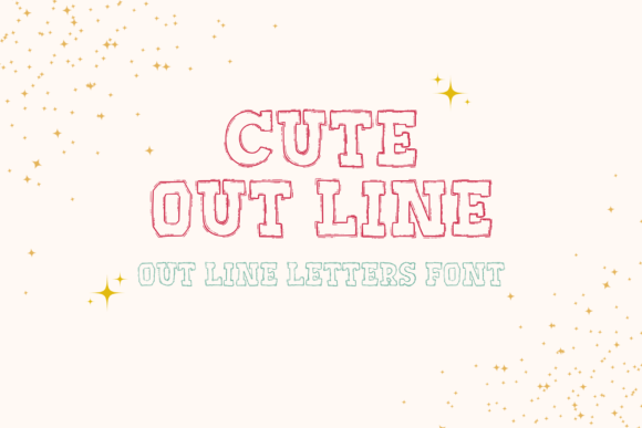 Cute Out Line: A Playful Font for Creative Design