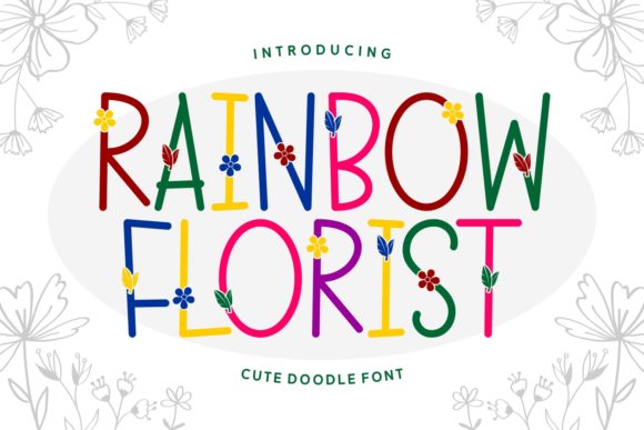 Discover the Whimsical Charm of Rainbow Florist Typography