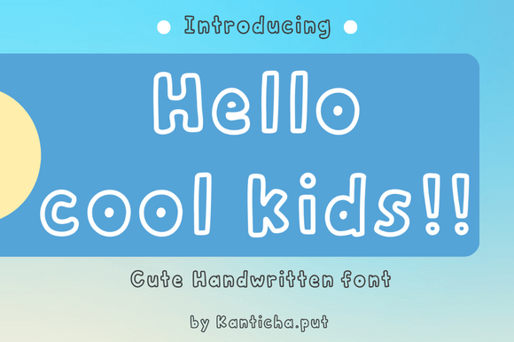 Hello Cool Kids: A Handwritten Font for Joyful Design