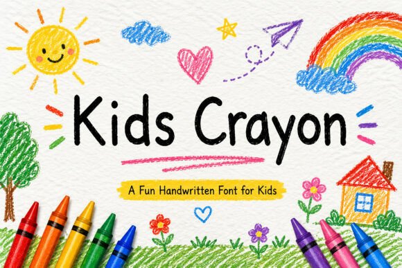 Kids Crayon: A Playful Font for Creative Design Projects