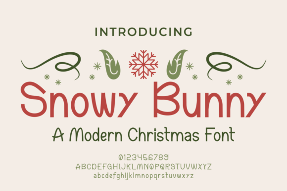Snowy Bunny: A Festive Font for Creative Design
