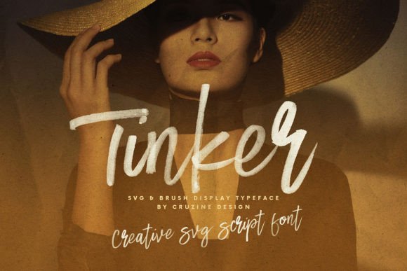 Tinker: A Bold Brush Font for Playful Design